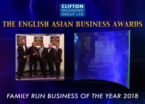 The English Asian Business Awards, Family Run Business of the Year 2018, Clifton Packaging Group