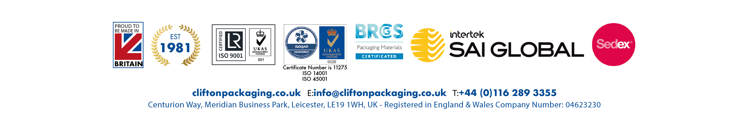 Accreditation, Clifton Packaging Group LTD, packaging, flexible packaging, pouches, stand up pouches 